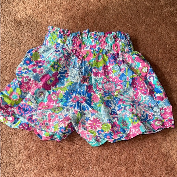 Jacadi Floral High Waist Women's Shorts - Pink, Blue, Green - Picture 3 of 3